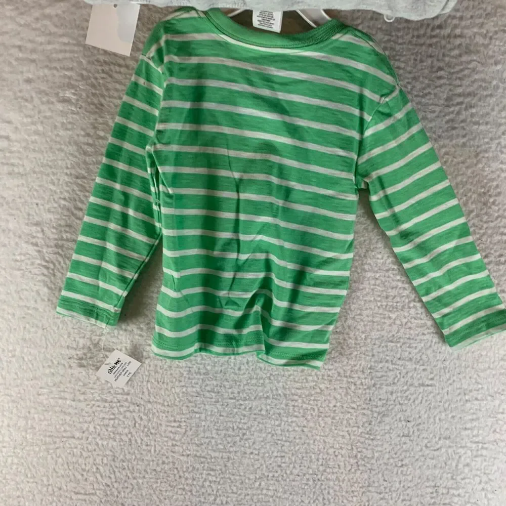 Little Me Baby Boys Long-Sleeve Striped T-Shirt & Jogger Pants‎ Set Size 24M NWT